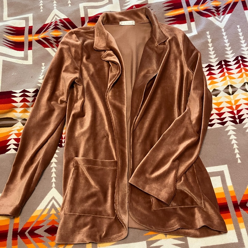 Burnt orange corduroy blazer